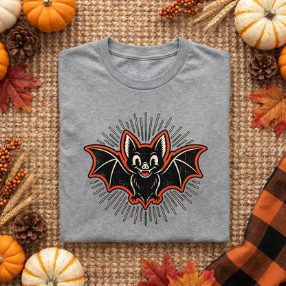 Vintage Bat Halloween Shirt, Cute Retro Bat T-Shirt, Spooky Season Sweatshirt & Hoodie, Unisex Halloween Gift