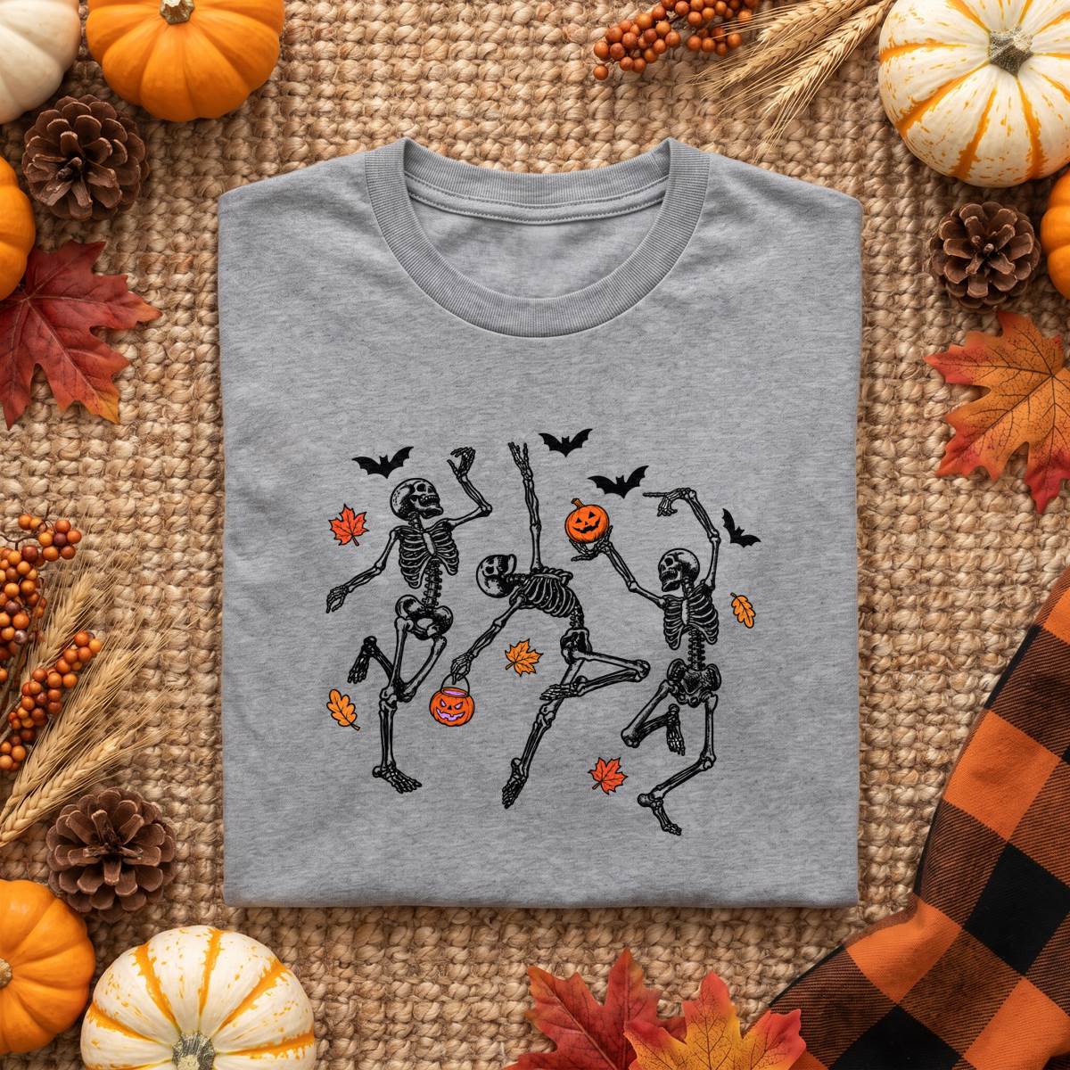 Dancing Skeletons Halloween Shirt, Funny Spooky T-Shirt, Unisex Sweatshirt & Hoodie, Halloween Gift