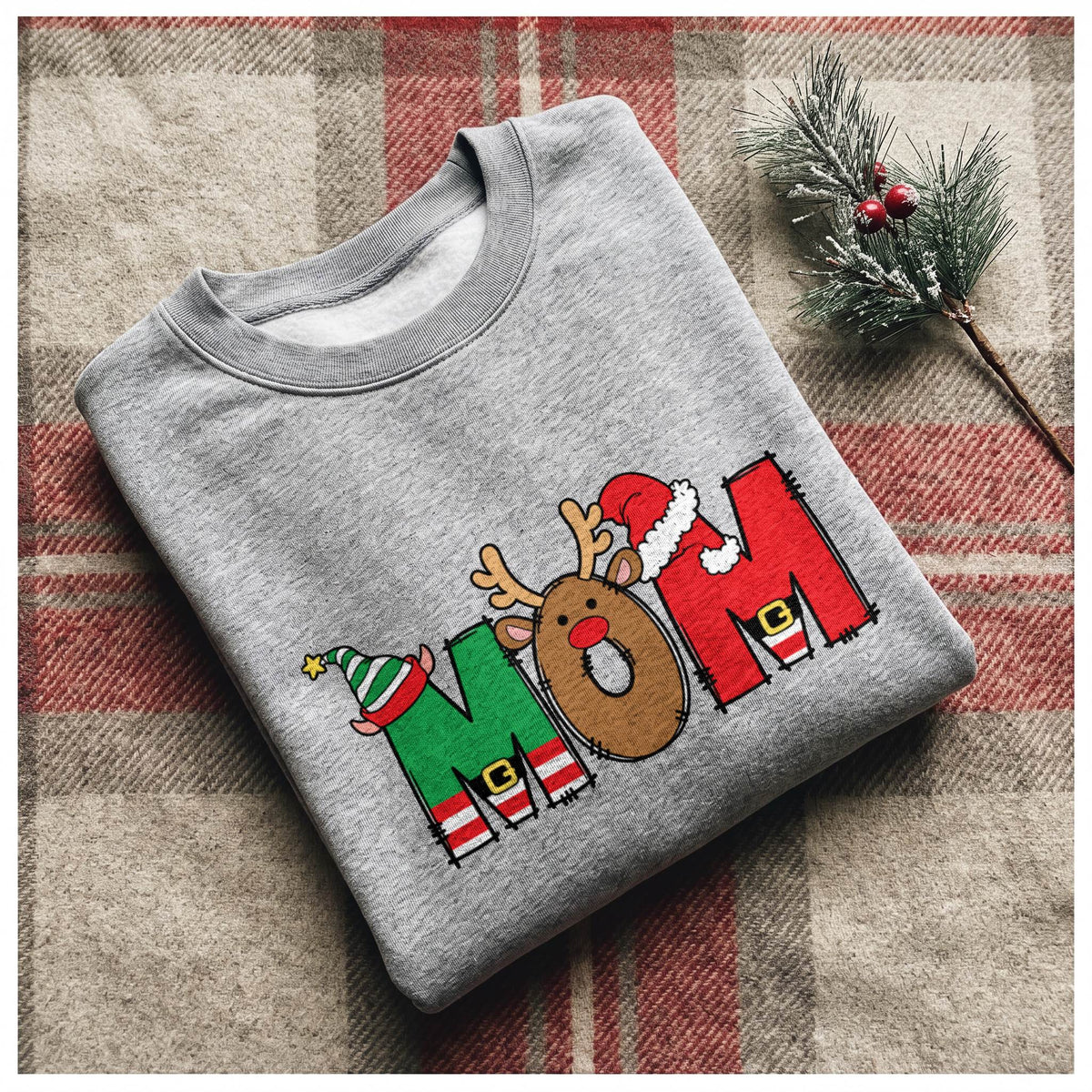 Personalized Christmas Name Shirt, Custom Elf Santa Reindeer T-Shirt, Sweatshirt & Hoodie, Unisex Holiday Gift