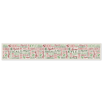 Holiday Repeating Name Personalized Christmas Table Runner – Custom Home Decor – Custom Christmas Decor – Personalized Christmas Decor - product image 3