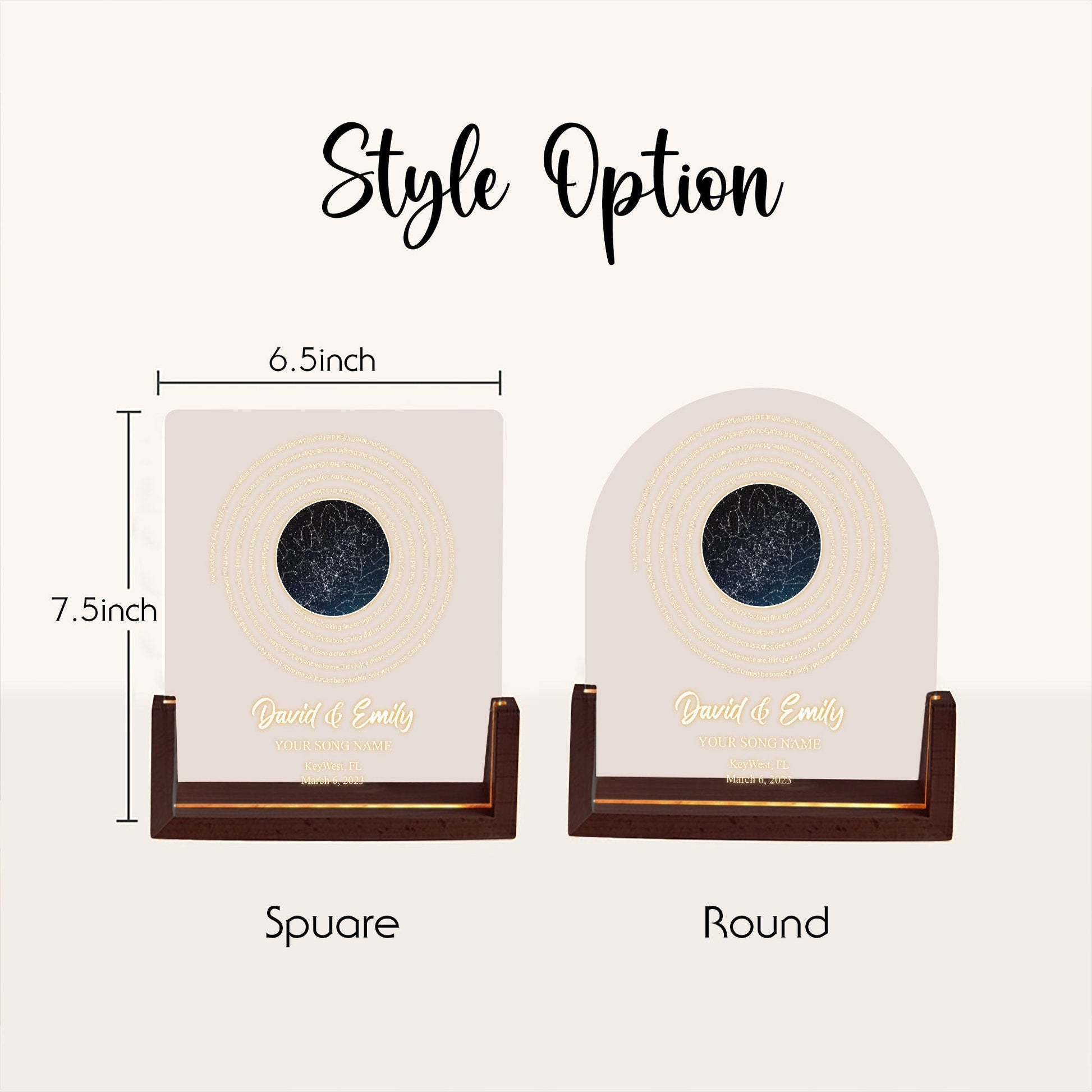 Custom Song Name Night Light, Personalized Record Player Acrylic Plaque, First Dance Couples Lamp, Anniversary Gift - product image 4