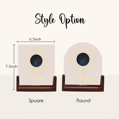 Custom Song Name Night Light, Personalized Record Player Acrylic Plaque, First Dance Couples Lamp, Anniversary Gift - product image 4