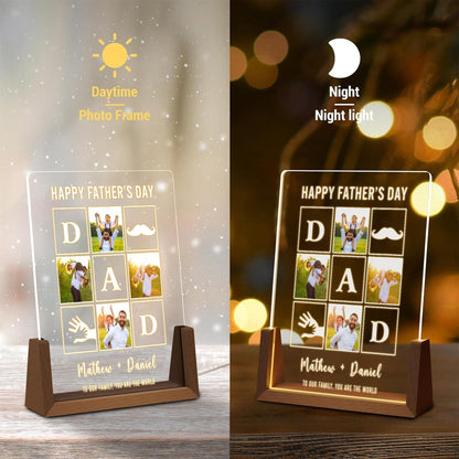 Personalized Dad Lamp with Photo, First Father's Day Gift for Husband, Custom LED Night Light, Dad Birthday Present, Gift from Daughter - product image 5