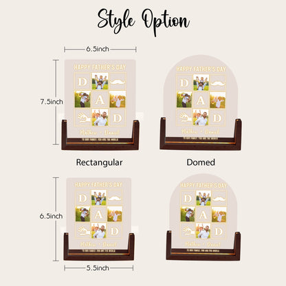 Personalized Dad Lamp with Photo, First Father's Day Gift for Husband, Custom LED Night Light, Dad Birthday Present, Gift from Daughter - product image 7