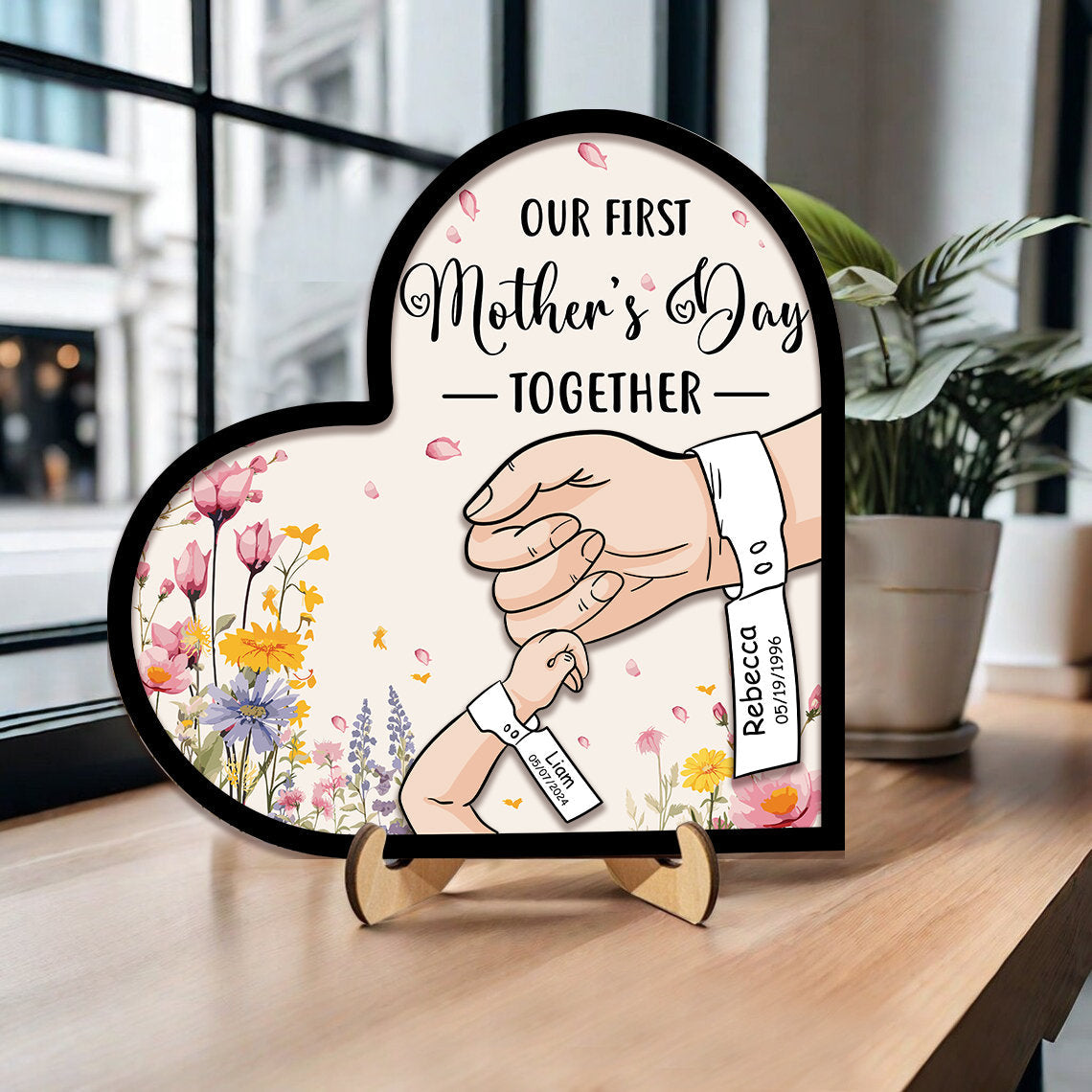 Personalized First Mother's Day Wooden Plaque: New Mom Gift - product image 4