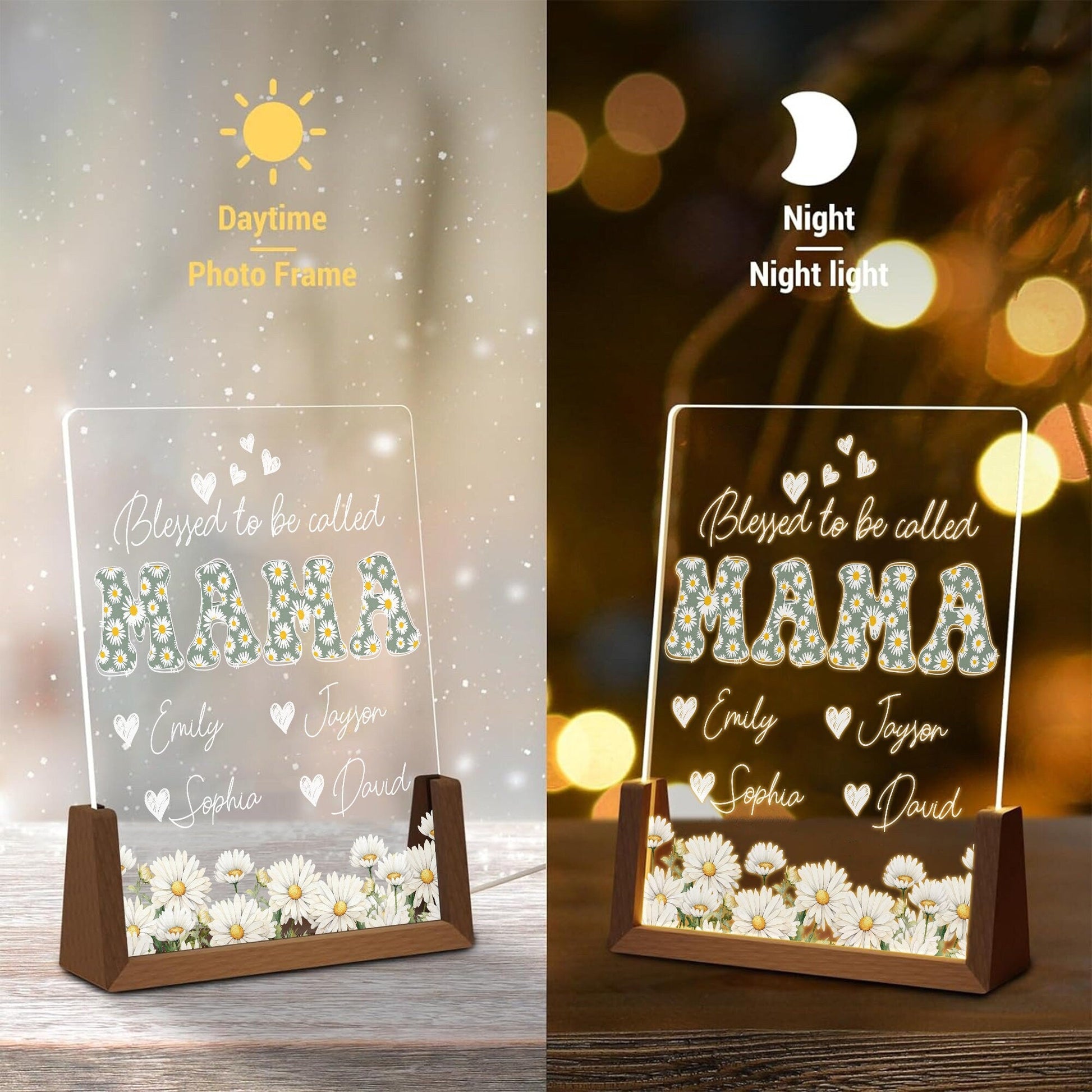 Custom Mom Lamp, Personalized Mama Gift, Blessed to Be Called Mom Light, Mother’s Day Gift from Kids, Family Name Lamp, Mothers Day Gifts - product image 4