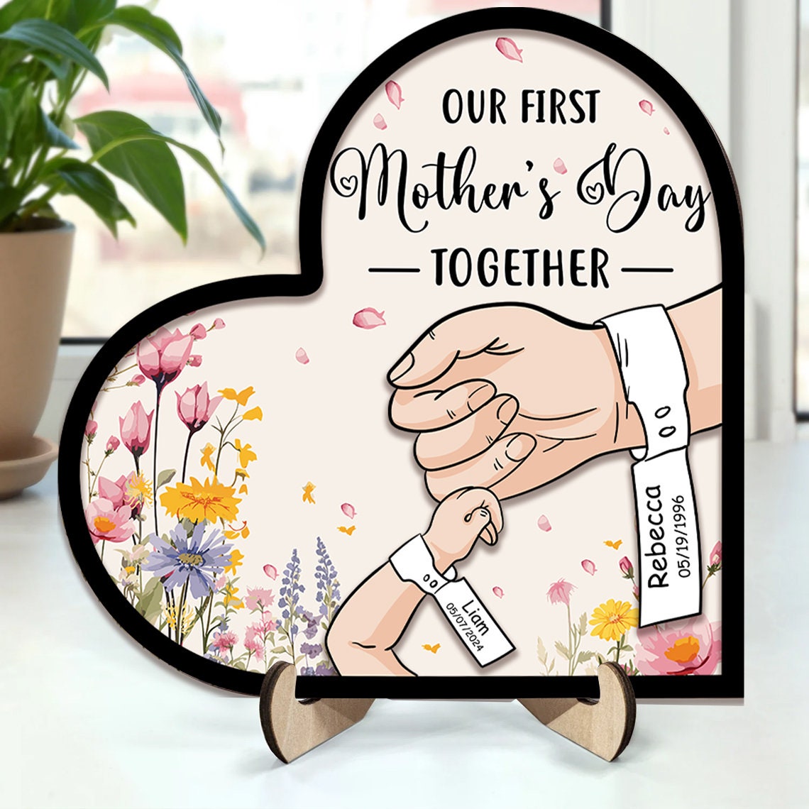 Personalized First Mother's Day Wooden Plaque: New Mom Gift - product image 2