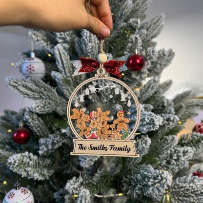 Personalized Gingerbread Family Christmas Ornament, Custom 4D Cookie Holiday Keepsake, Cute Family Tree Decoration, Personalized Xmas Gift - product image 8