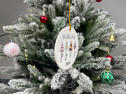 Personalized Family Christmas Ornament 2026 • Custom Ceramic Bauble • Holiday Keepsake Gift for Parents, Kids, Newlyweds, Home Decor - product image 4