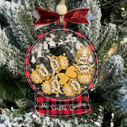 Personalized Highland Cow Family Christmas Ornament 2026 – Custom 4D Snowflake Tree Decoration – Rustic Farmhouse Holiday Keepsake Gift - product image 4