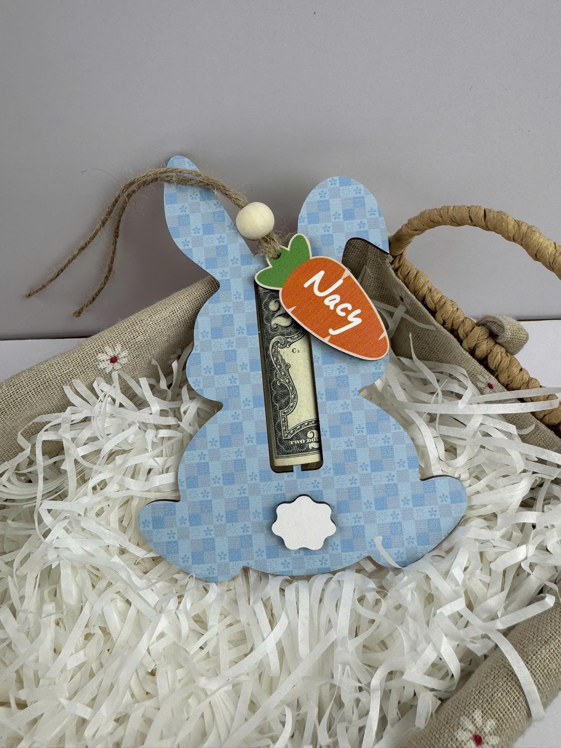 Personalized Wood Easter Bunny Money Holder – Kids Easter Basket Tag - product image 5