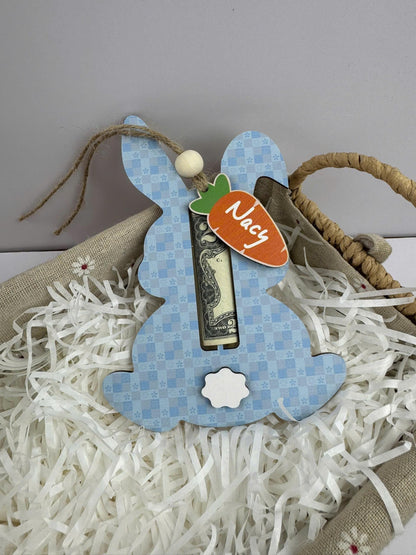 Personalized Wood Easter Bunny Money Holder – Kids Easter Basket Tag - product image 5