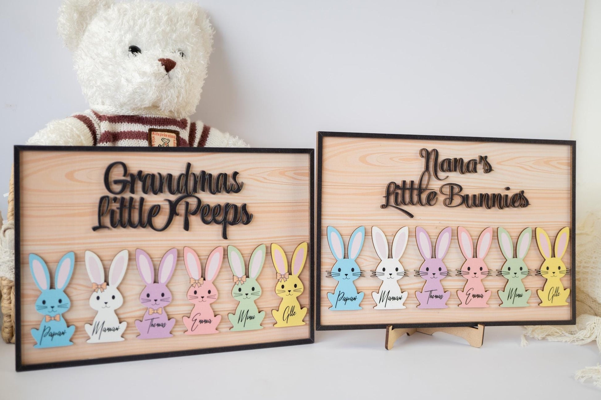 Grandma's Little Bunnies Sign – Personalized Easter Decor, Custom Holiday Decoration, Spring Home Sign, Family Easter Gift - product image 6
