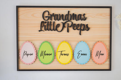 Grandma's Little Bunnies Sign – Personalized Easter Decor, Custom Holiday Decoration, Spring Home Sign, Family Easter Gift - product image 7