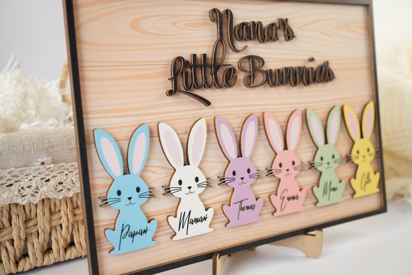 Grandma's Little Bunnies Sign – Personalized Easter Decor, Custom Holiday Decoration, Spring Home Sign, Family Easter Gift - product image 8