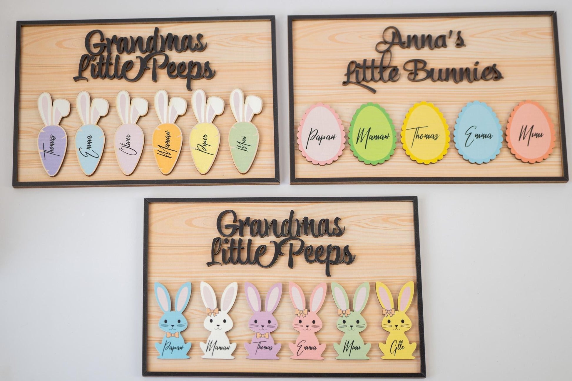 Grandma's Little Bunnies Sign – Personalized Easter Decor, Custom Holiday Decoration, Spring Home Sign, Family Easter Gift - product image 2