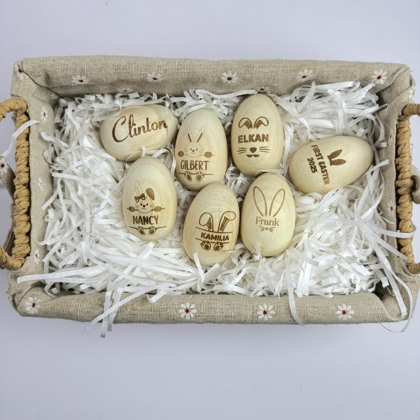 Personalized Easter Egg Shaker –Engraved Wooden Musical Instrument,Custom Kids Gift,Easter Basket Toy, Holiday Keepsake, Fun Spring Activity - product image 2