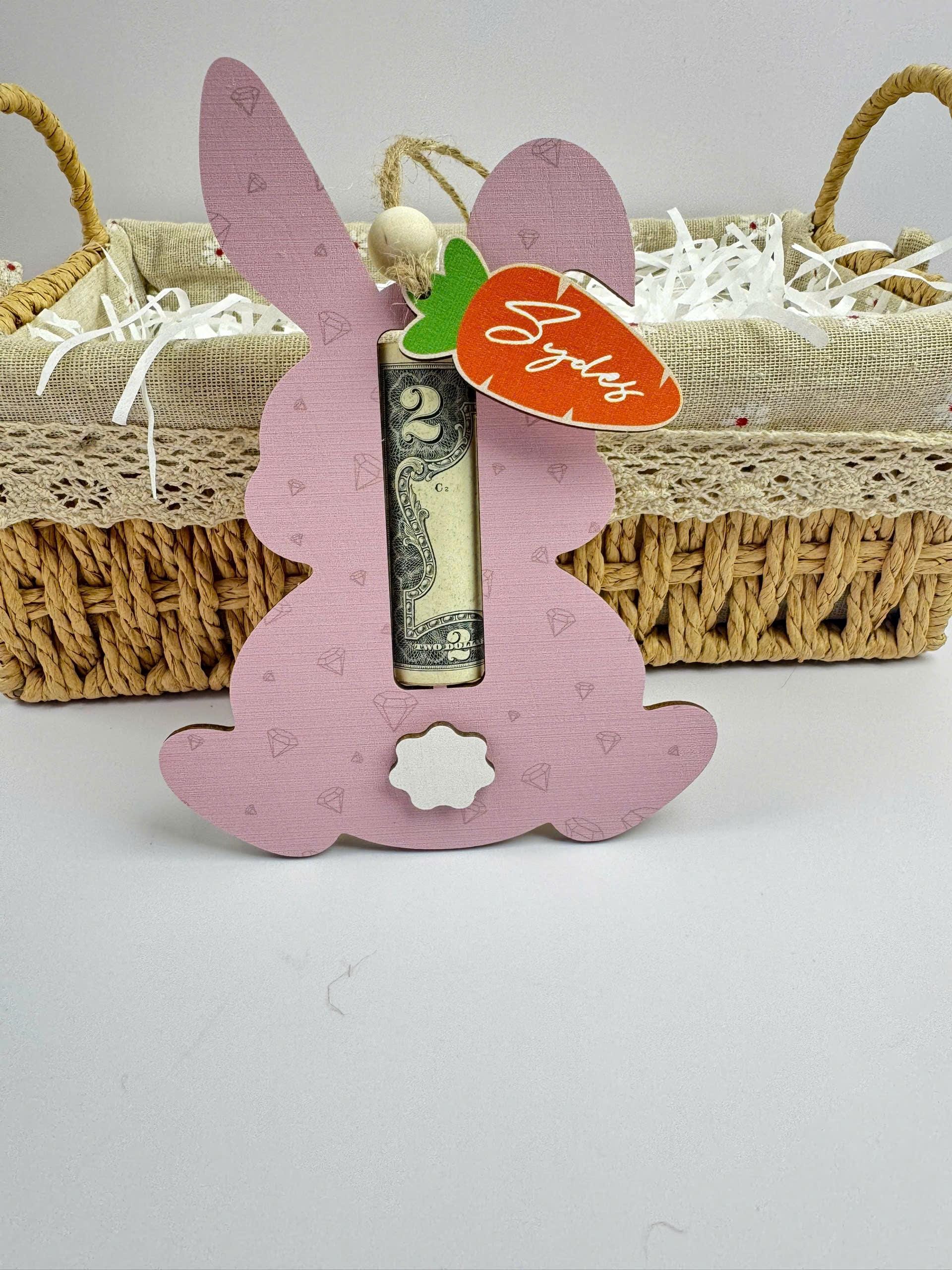 Personalized Wood Easter Bunny Money Holder – Kids Easter Basket Tag - product image 4