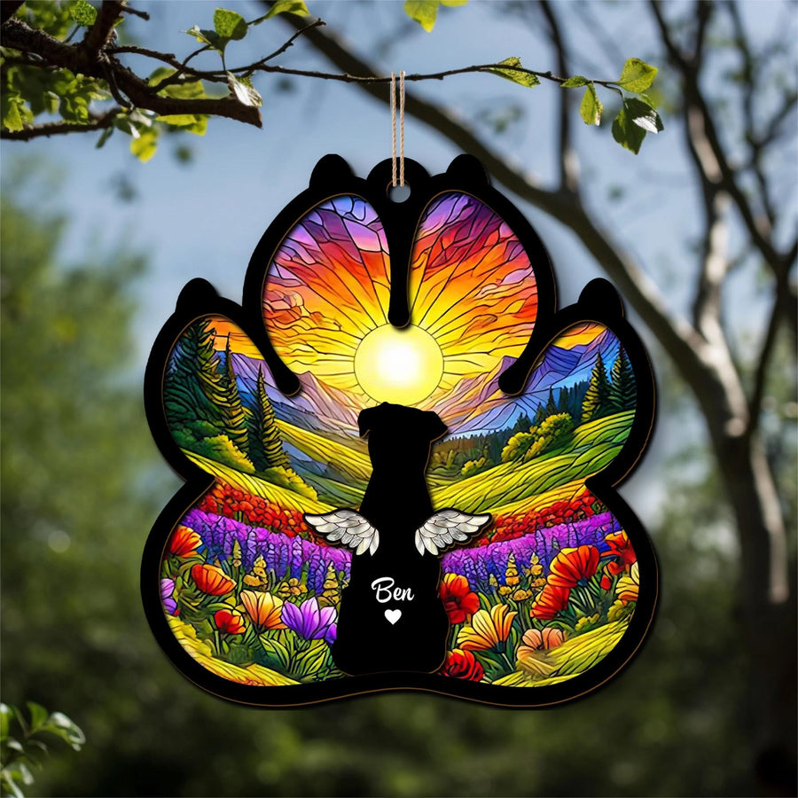 Personalized Dog Memorial Suncatcher – Custom Pet Loss Gift, Remembrance Keepsake for Dog Lovers & Pet Owners - main product image