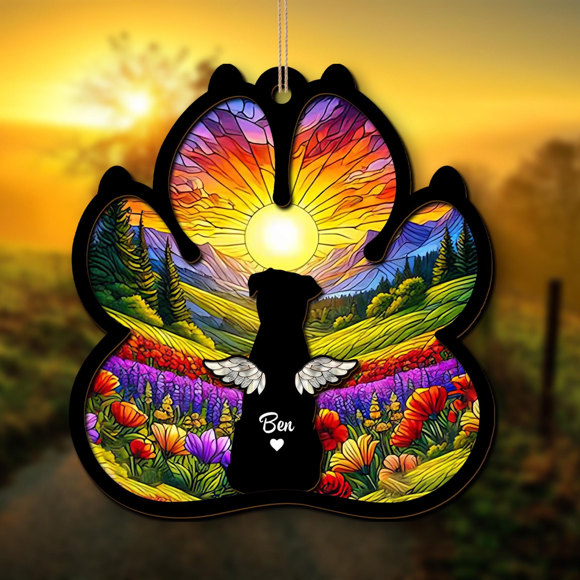 Personalized Dog Memorial Suncatcher – Custom Pet Loss Gift, Remembrance Keepsake for Dog Lovers & Pet Owners - product image 3