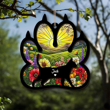 Personalized Cat Memorial Suncatcher – Custom Pet Loss Sympathy Gift, Remembrance Keepsake for Cat Lovers - main product image