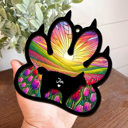 Personalized Cat Memorial Suncatcher – Custom Pet Loss Sympathy Gift, Remembrance Keepsake for Cat Lovers - product image 7