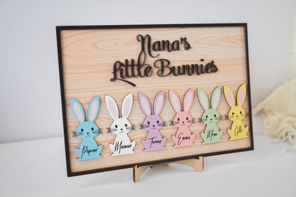 Grandma's Little Bunnies Sign – Personalized Easter Decor, Custom Holiday Decoration, Spring Home Sign, Family Easter Gift - product image 10