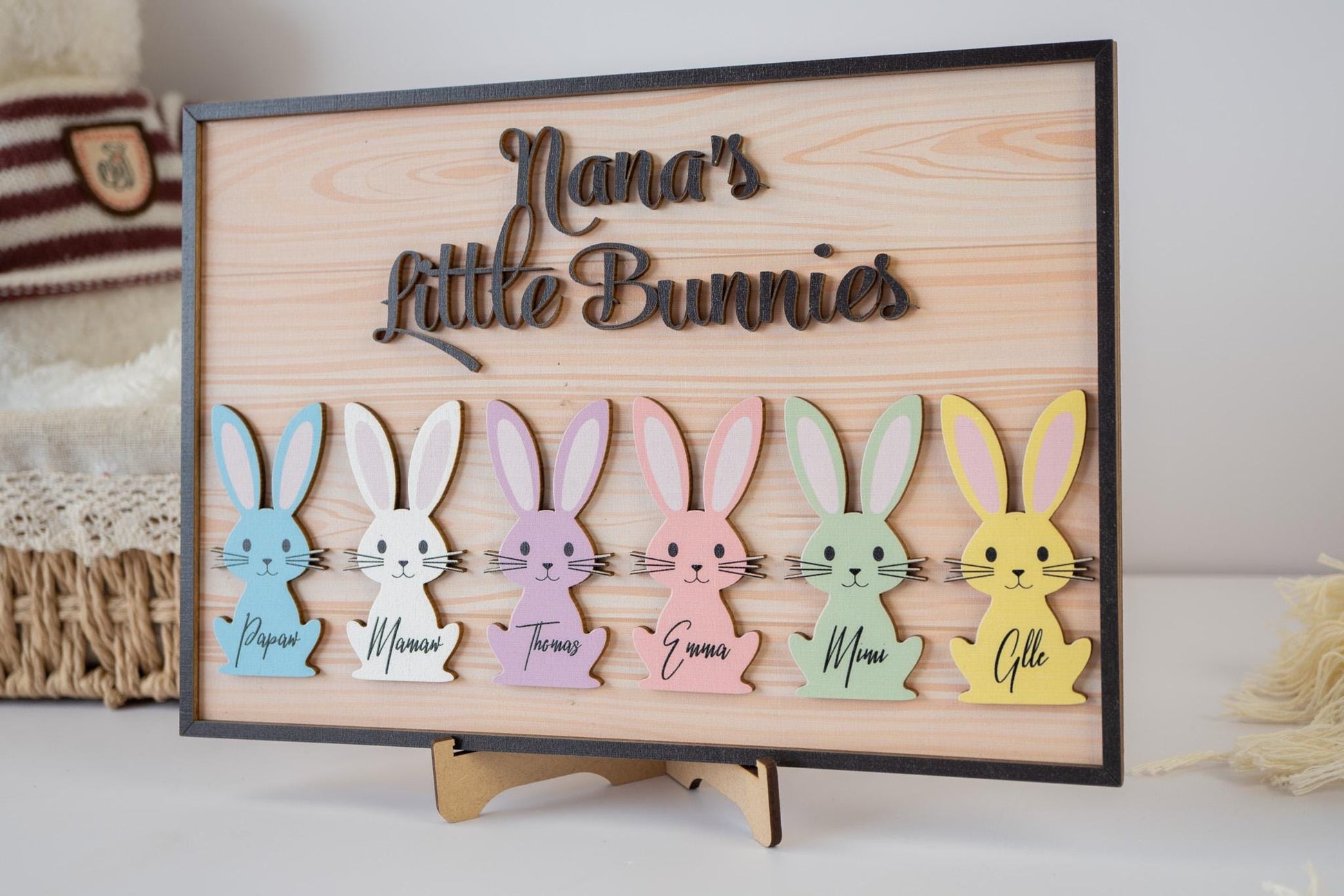 Grandma's Little Bunnies Sign – Personalized Easter Decor, Custom Holiday Decoration, Spring Home Sign, Family Easter Gift - product image 9