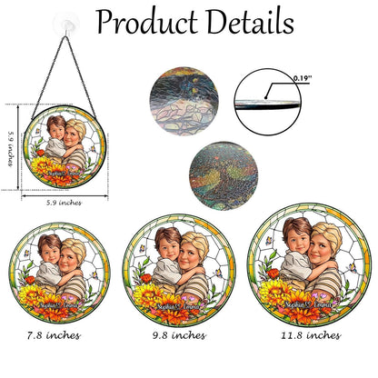 Custom Photo Name Wedding Suncatcher Glass, Personalized Couple Portrait Keepsake, Unique Anniversary or Bridal Gift, Stained Glass Window - product image 8