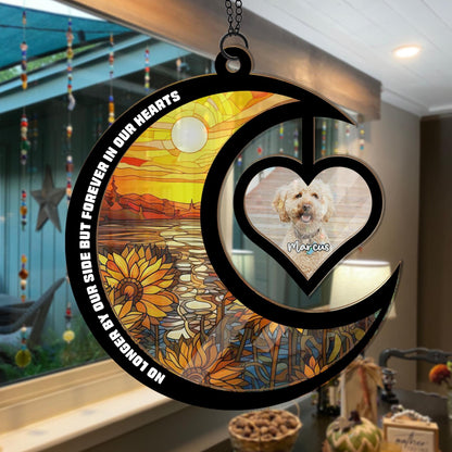 Personalized Dog Memorial Suncatcher • Custom Photo Pet Ornament • Pet Loss Gift for Dog Lovers • Handmade Window Hanging Home Decor - product image 2