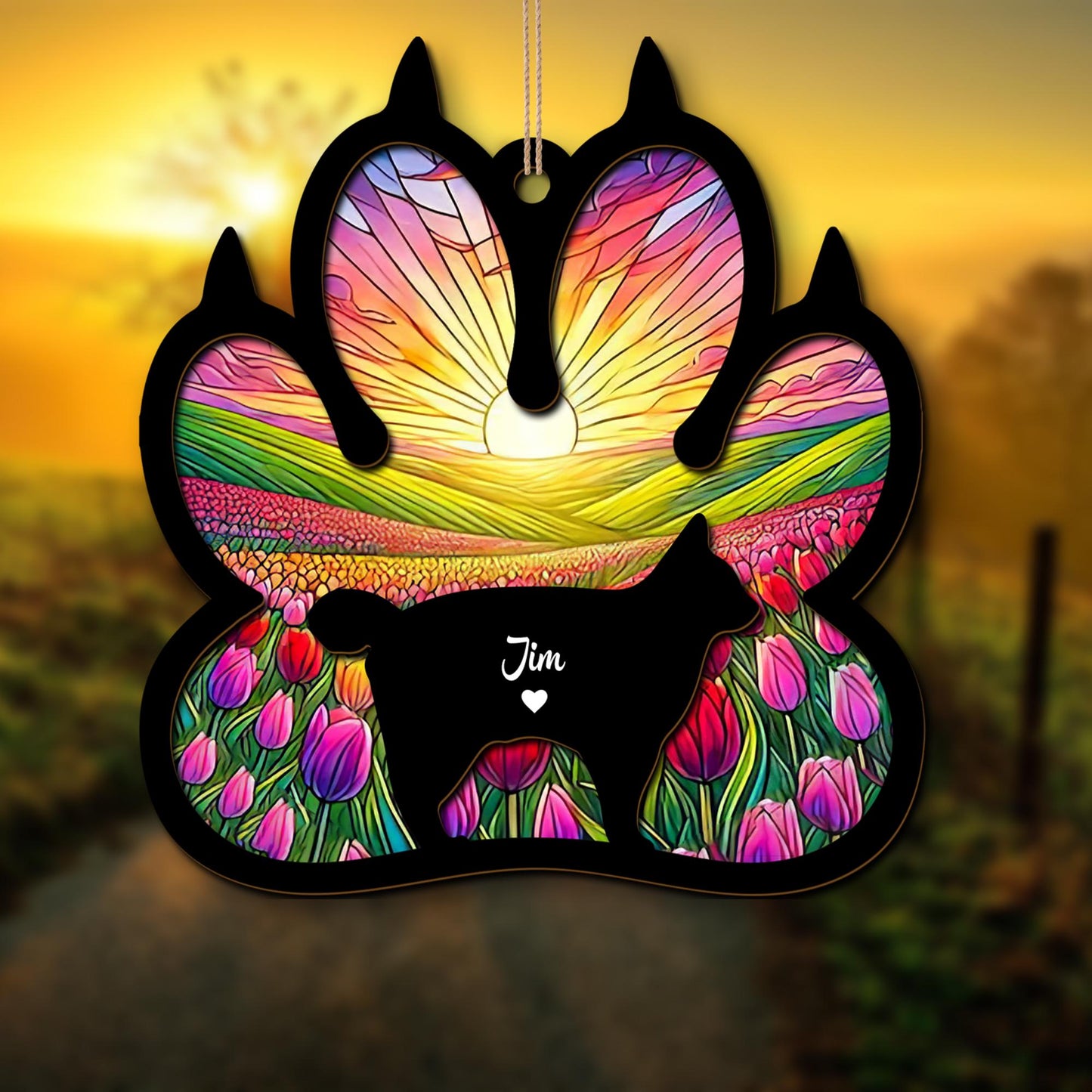 Personalized Cat Memorial Suncatcher – Custom Pet Loss Sympathy Gift, Remembrance Keepsake for Cat Lovers - product image 6
