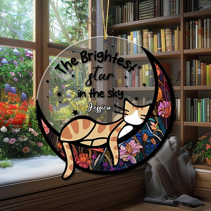 Personalized Cat Memorial Suncatcher, Acrylic Pet Loss Ornament, Custom Cat Tribute Window Decoration, Pet Memorial Gift for Cat Lovers - product image 7