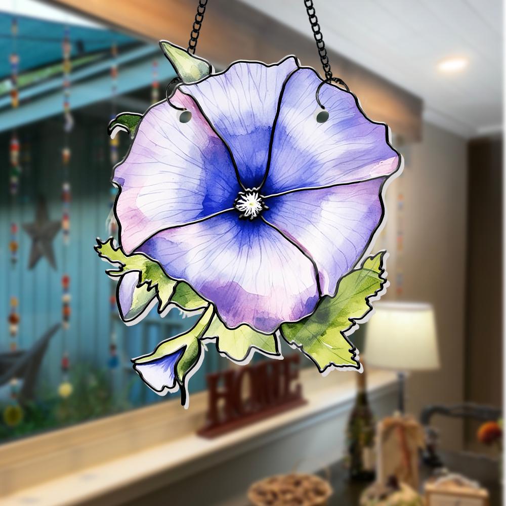 Family Birth Flower Bouquet Birth Month Flowers Personalized Stained Glass Window Hangings Personalized Birth Flower Gift Mothers Day Gift - product image 3