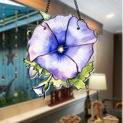Family Birth Flower Bouquet Birth Month Flowers Personalized Stained Glass Window Hangings Personalized Birth Flower Gift Mothers Day Gift - product image 3