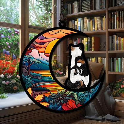 Personalized Cat Suncatcher, Stained Glass Style Pet Memorial Gift, Custom Window Ornament for Cat Lovers, Keepsake Tribute Decoration - product image 8