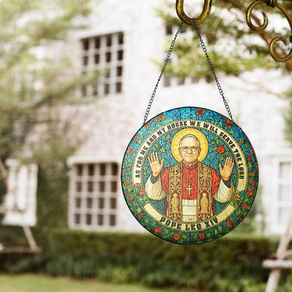 Pope Leo XIV Stained Glass Suncatcher – Catholic Home Decor, Religious Gift for Church & Faith Lovers - product image 9