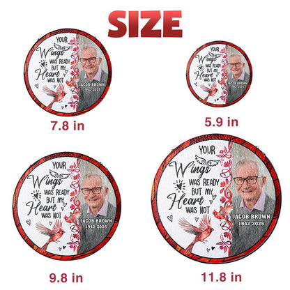 Personalized Loss of Father Gift, Real Glass Photo Memorial Suncatcher, Sympathy Gift for Loss of Husband, Custom Remembrance Window Art - product image 4