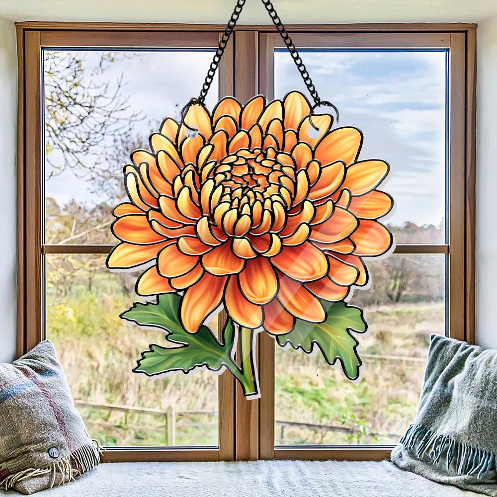 Family Birth Flower Bouquet Birth Month Flowers Personalized Stained Glass Window Hangings Personalized Birth Flower Gift Mothers Day Gift - product image 4