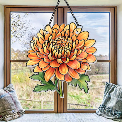 Family Birth Flower Bouquet Birth Month Flowers Personalized Stained Glass Window Hangings Personalized Birth Flower Gift Mothers Day Gift - product image 4