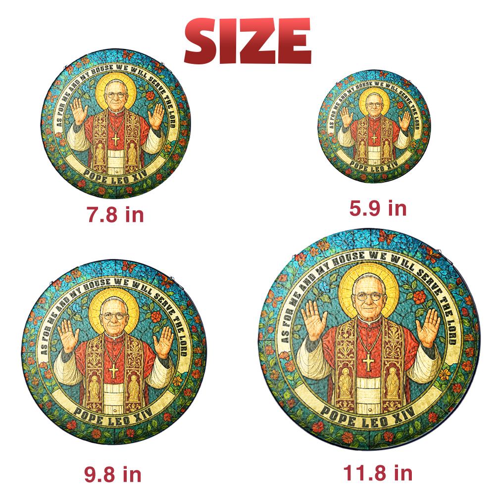 Pope Leo XIV Stained Glass Suncatcher – Catholic Home Decor, Religious Gift for Church & Faith Lovers - product image 4