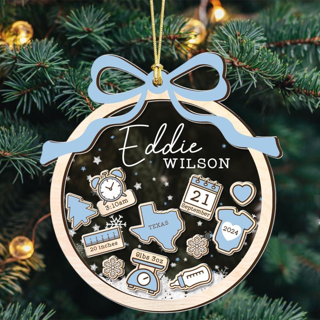 Personalized Baby's First Christmas Ornament 2026, Baby 1st Christmas Ornament, Shaker Babies Ornament, Newborn Gift, Baby Keepsake - product image 2