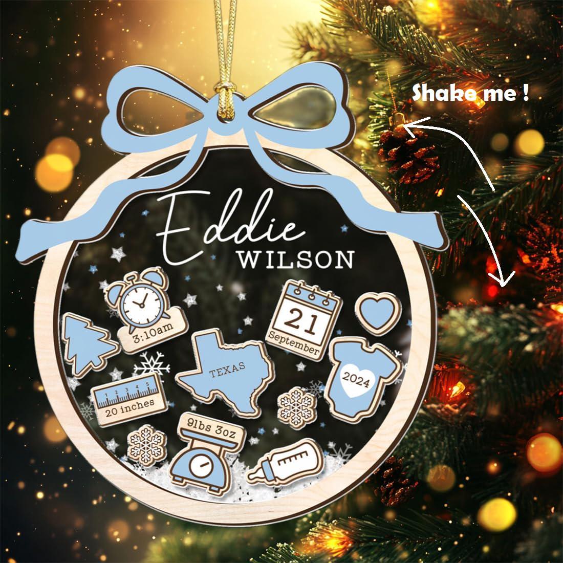 Personalized Baby's First Christmas Ornament 2026, Baby 1st Christmas Ornament, Shaker Babies Ornament, Newborn Gift, Baby Keepsake - product image 4