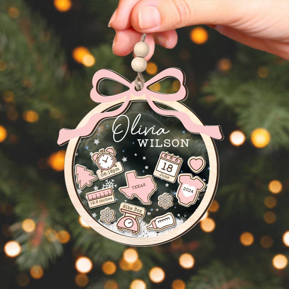Personalized Baby's First Christmas Ornament 2026, Baby 1st Christmas Ornament, Shaker Babies Ornament, Newborn Gift, Baby Keepsake - product image 5