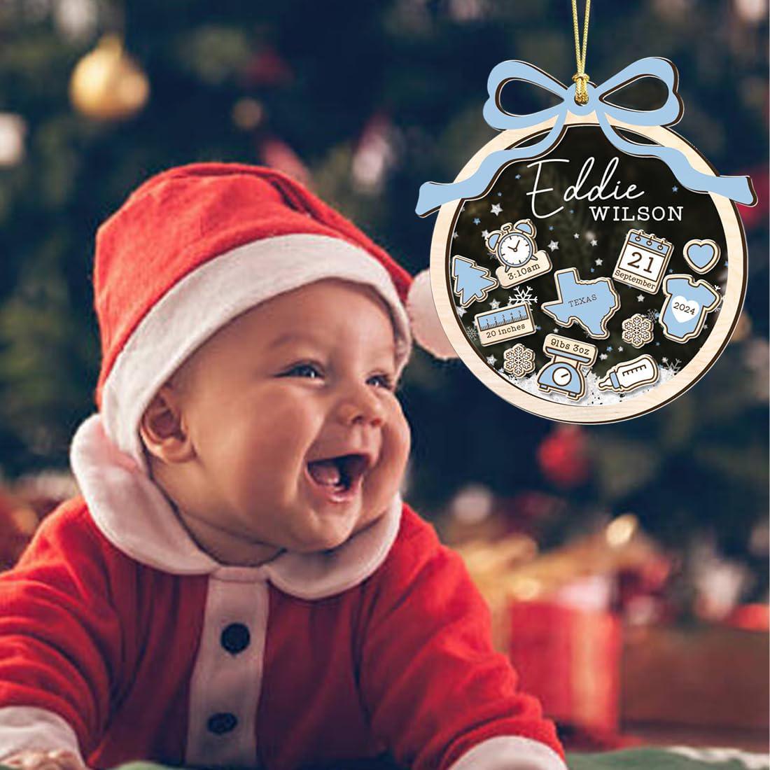 Personalized Baby's First Christmas Ornament 2026, Baby 1st Christmas Ornament, Shaker Babies Ornament, Newborn Gift, Baby Keepsake - product image 6