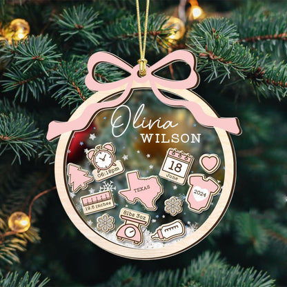 Personalized Baby's First Christmas Ornament 2026, Baby 1st Christmas Ornament, Shaker Babies Ornament, Newborn Gift, Baby Keepsake - product image 7