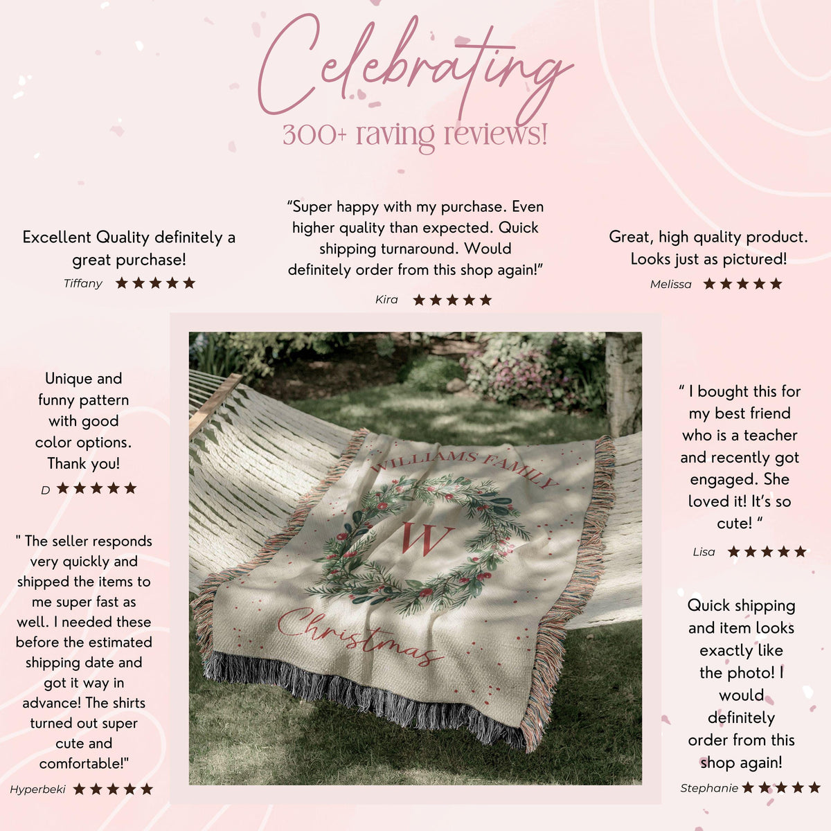 Personalized Holiday Gift Christmas Blanket Family Name Throw Blanket Holiday Decor Throw Blanket Christmas Gift For Parents Families - product image 4
