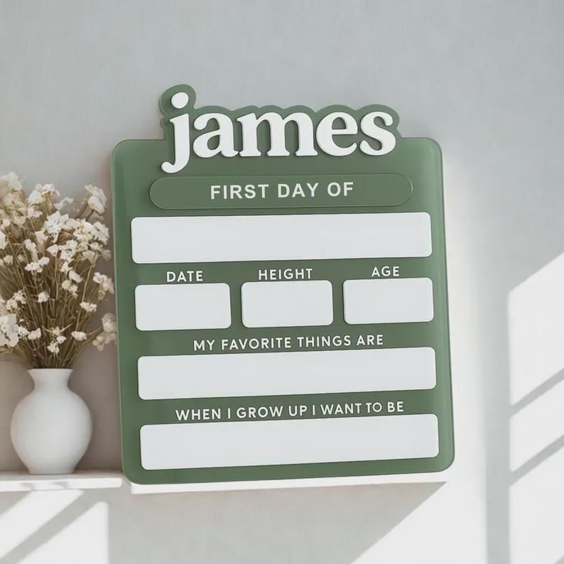 Personalized Acrylic School Board, Custom First & Last Day of School Sign, Milestone Photo Prop, Back to School Decoration, Student Gift - product image 5