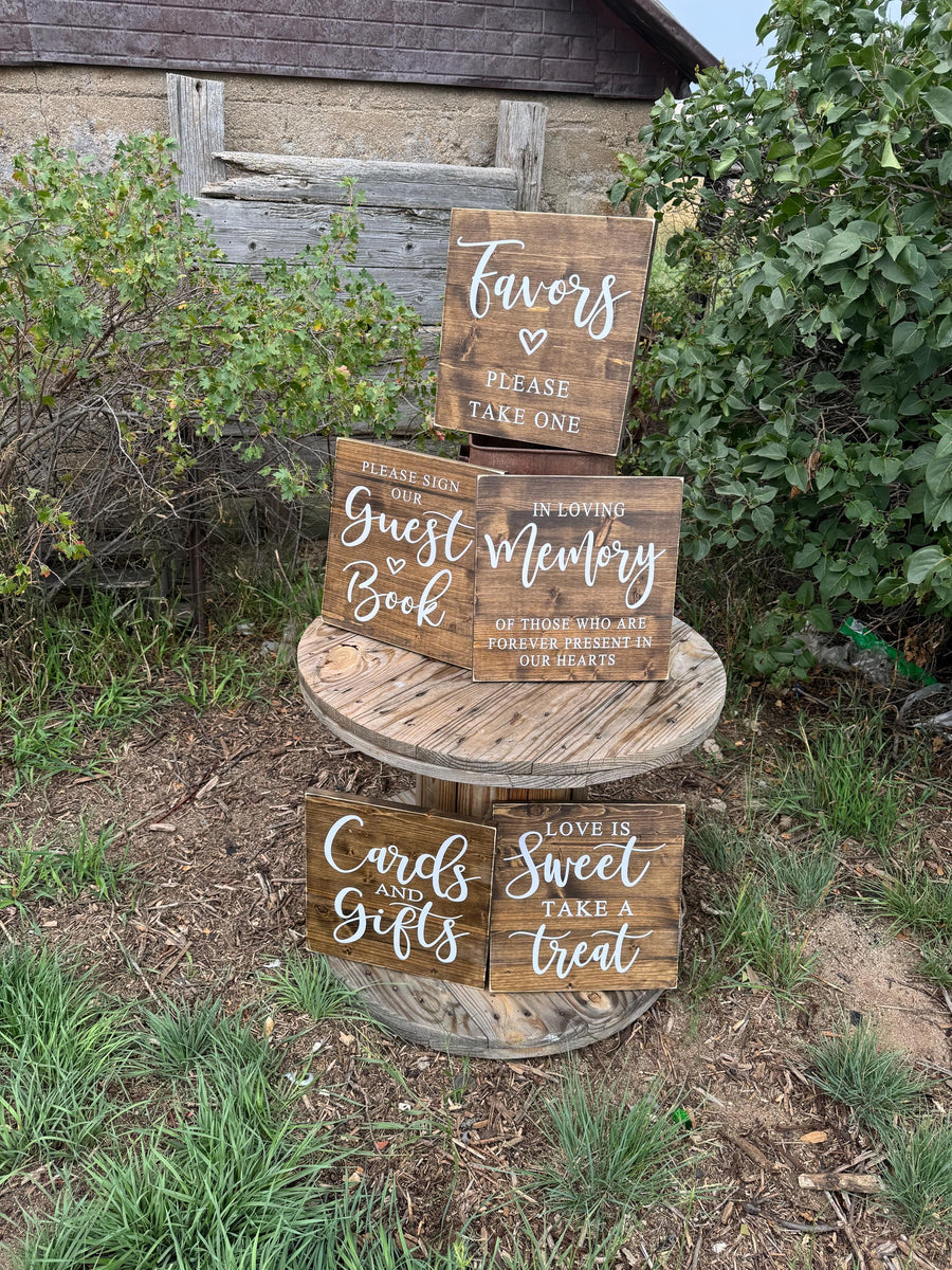 Rustic Wedding Sign: Farmhouse Style Wood Decor, 12x12 - main product image
