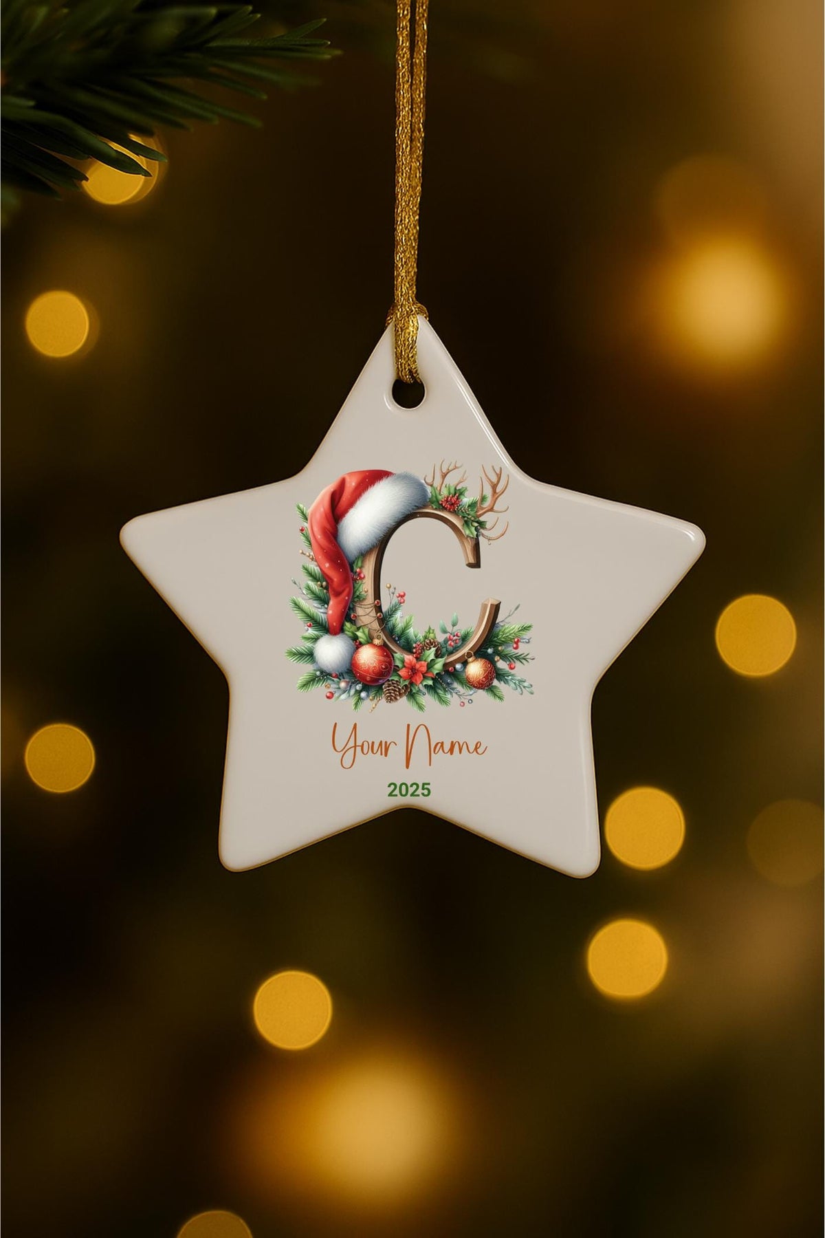 Personalized Monogram Keepsake Ornament 2026 – Custom Initial Name Decor, Family Memory Gift, Holiday & Yearly Ornament - product image 4