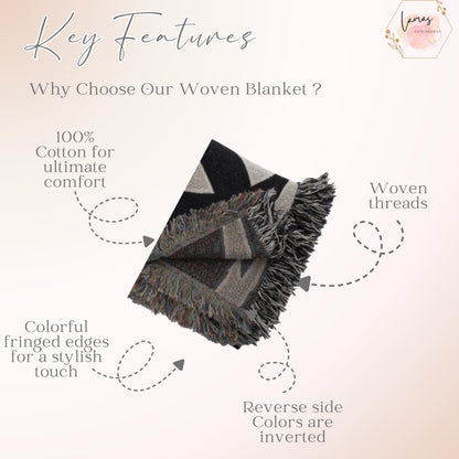Custom Camp Bachelorette Woven Blanket, Glamping Weekend Decor, Bach Party Gift - product image 11